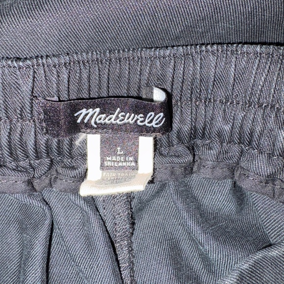 Madewell Pull-On Straight Pants in Drapey Twill - True Black, L - Picture 9 of 10